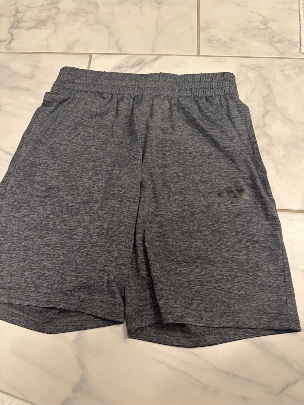 adidas youth medium Heather Charcoal Performance Shorts